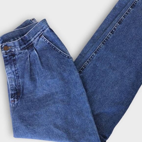 Lee Jeans Womens Sz 32 Waist VTG 80s Pleat Front Barrel Shape Trend High Waist - Picture 10 of 13